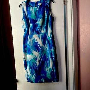 Pretty Blue and White Swirl Colored Dress